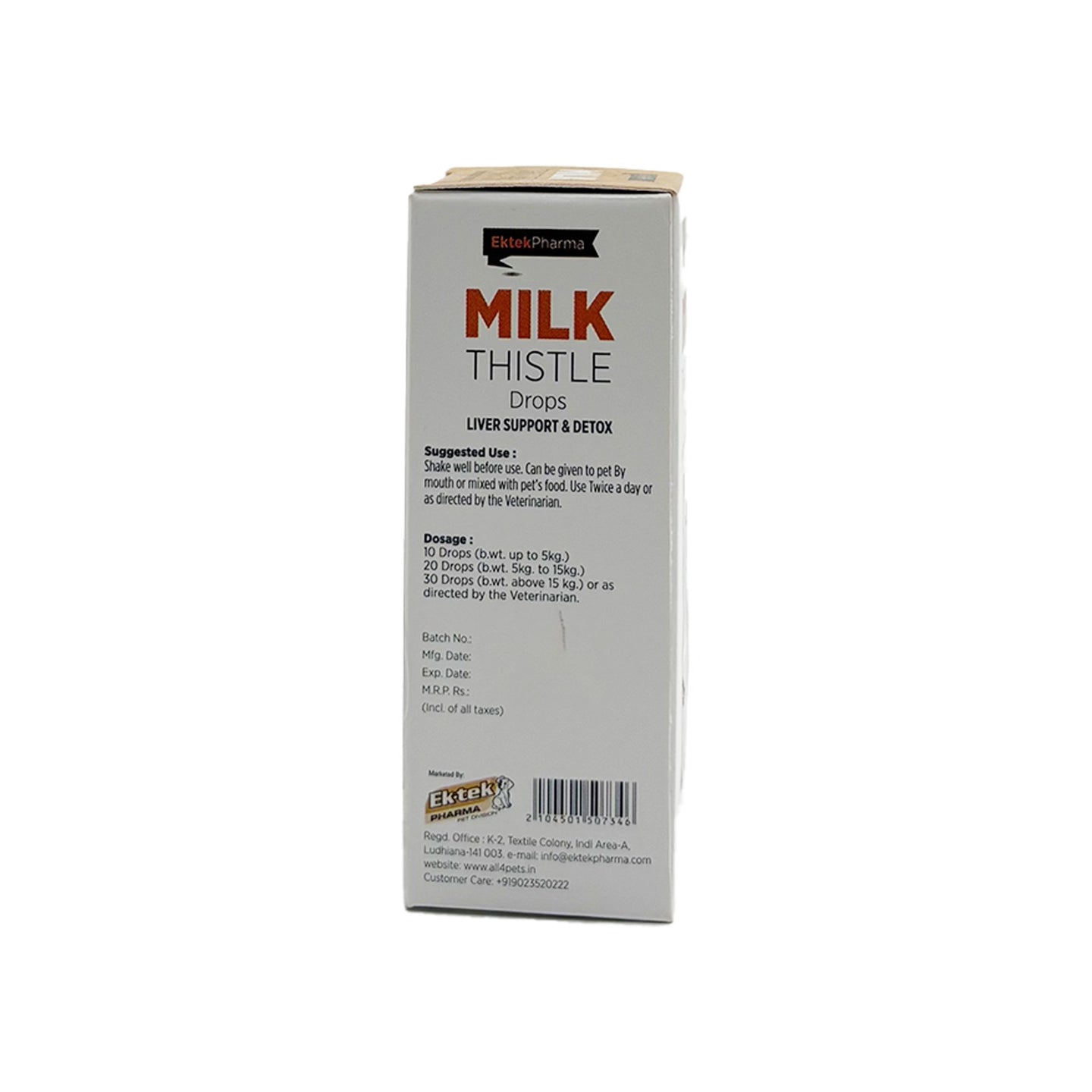 Milk Thistle Drops-60ml (Pack of 2) for Liver Support and Detox